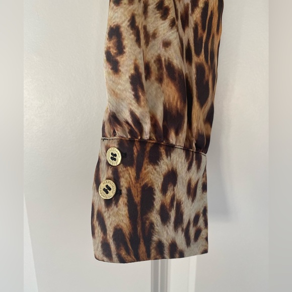 Silky Leopard Print Bodysuit - Size XS - Picture 8 of 10